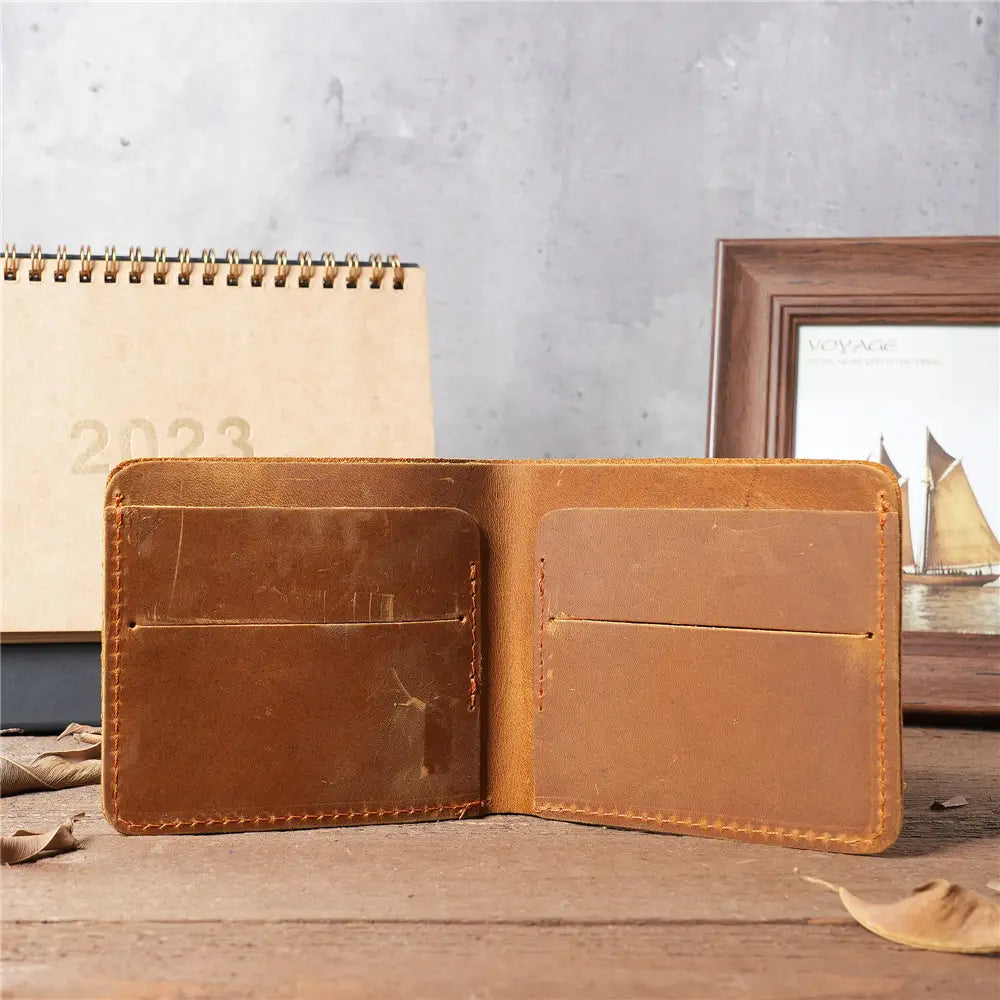 Men’s Fashionable Leather Short Wallet