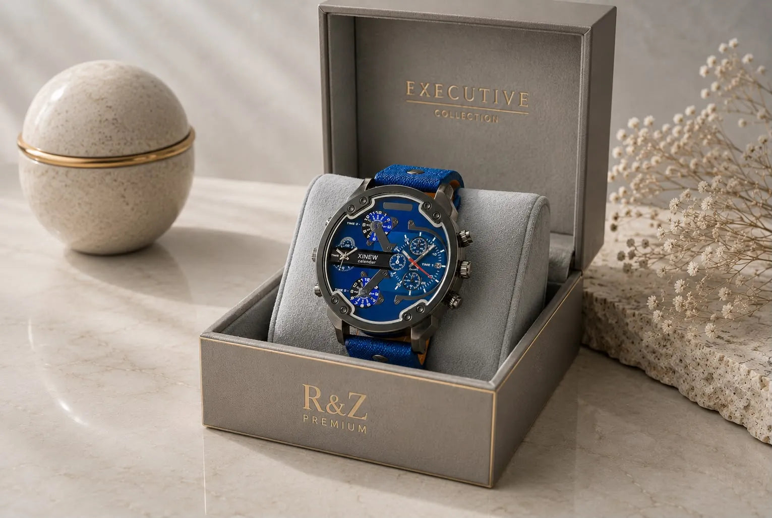 R&z - Watch with Leather Strap