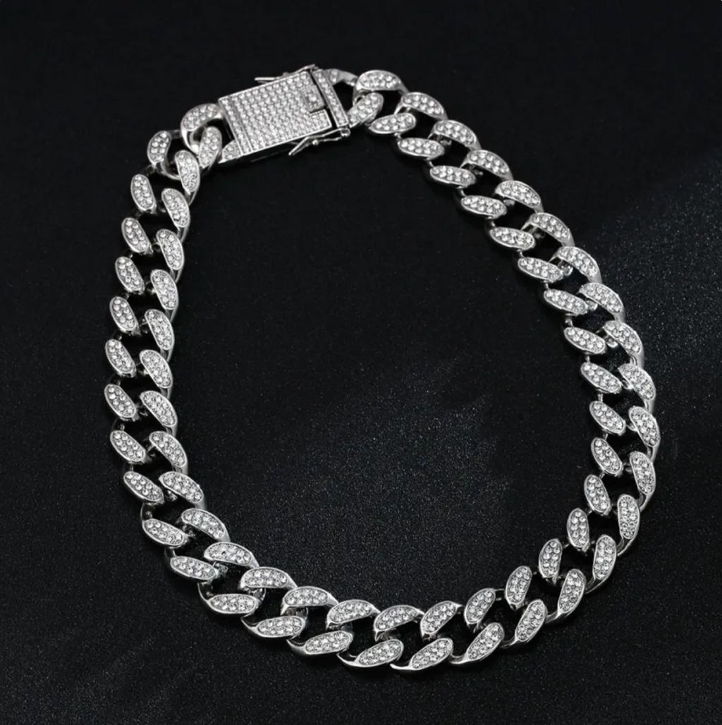 Full Diamond Inlaid Necklace - Trendy Statement Piece