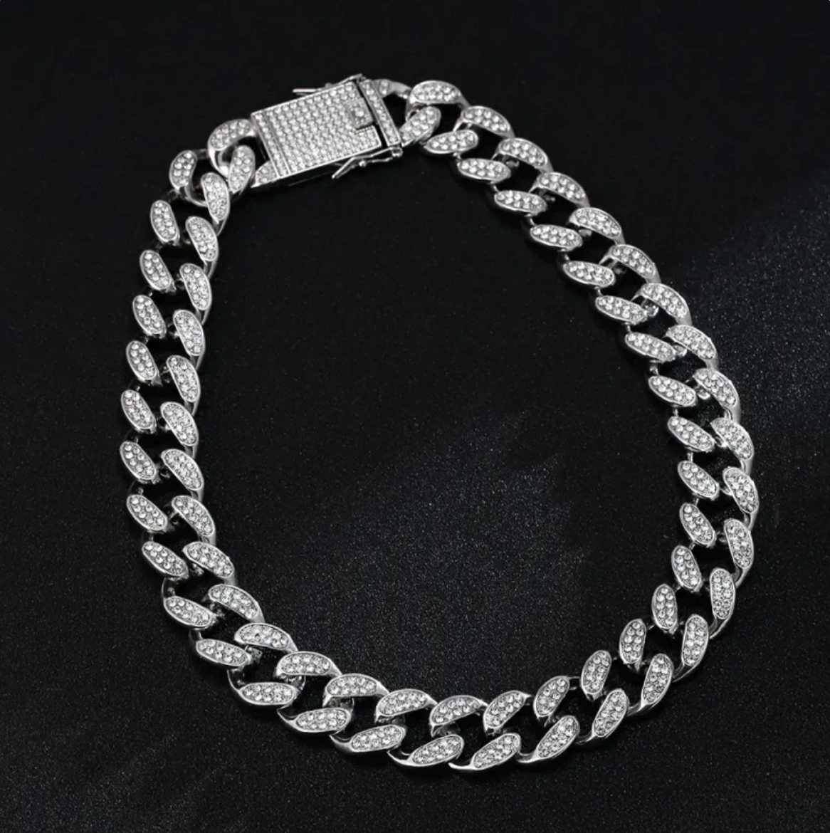 Full Diamond Inlaid Necklace - Trendy Statement Piece