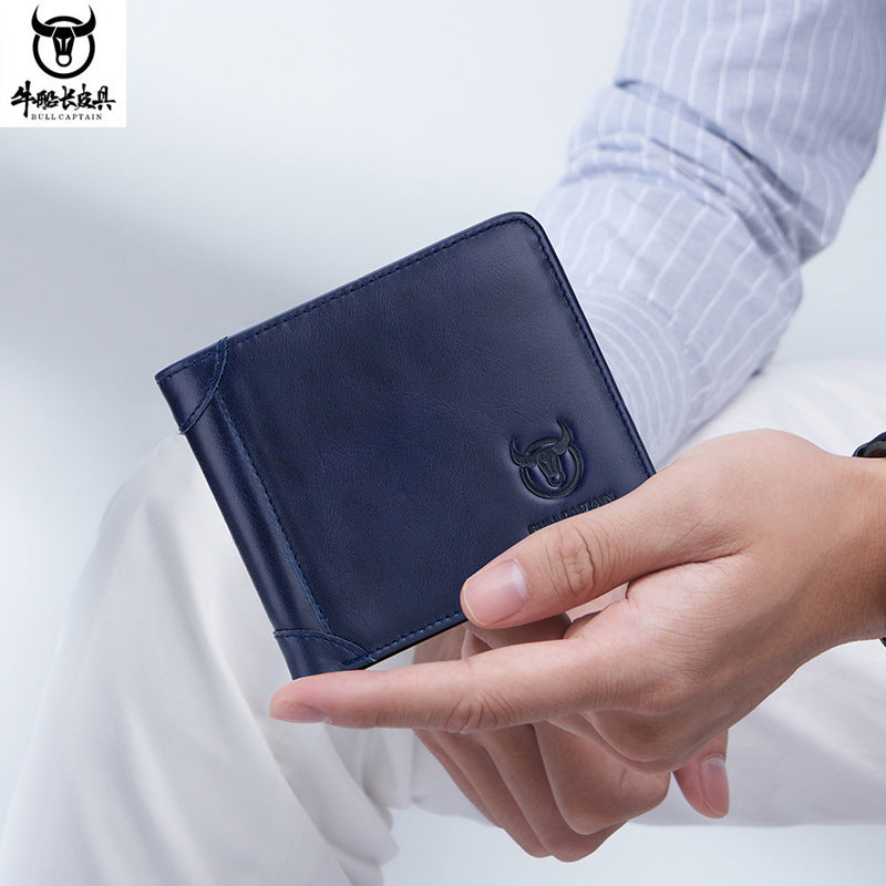 Captain Cow Leather Multi-functional Men's Wallet