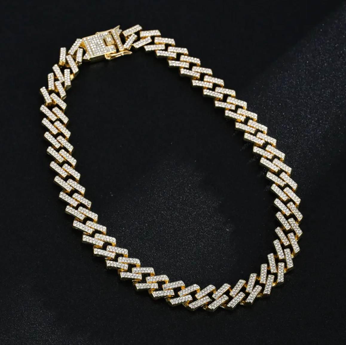 Full Diamond Inlaid Necklace - Trendy Statement Piece