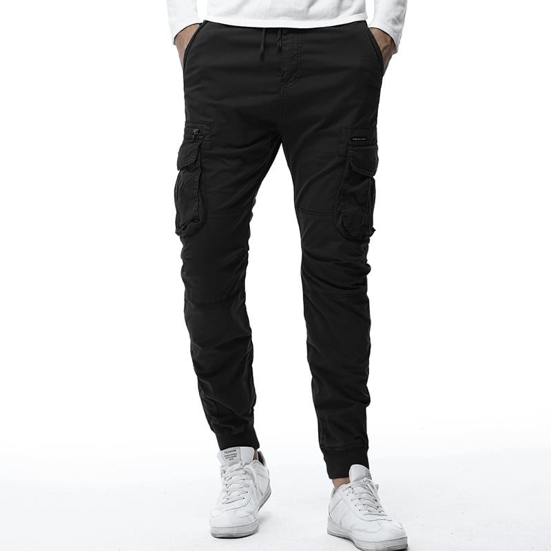 R&Z - Tethered Elastic Waist Casual Cargo Pants