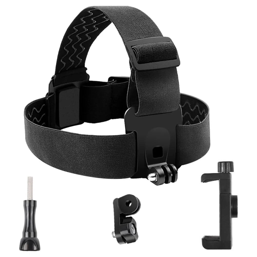R&z - Holder POV Headband Strap for iPhone Samsung GoPro Insta360 DJI Action Camera Hands-Free Vlog Cycling Shoot