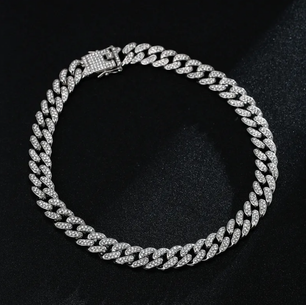 Full Diamond Inlaid Necklace - Trendy Statement Piece
