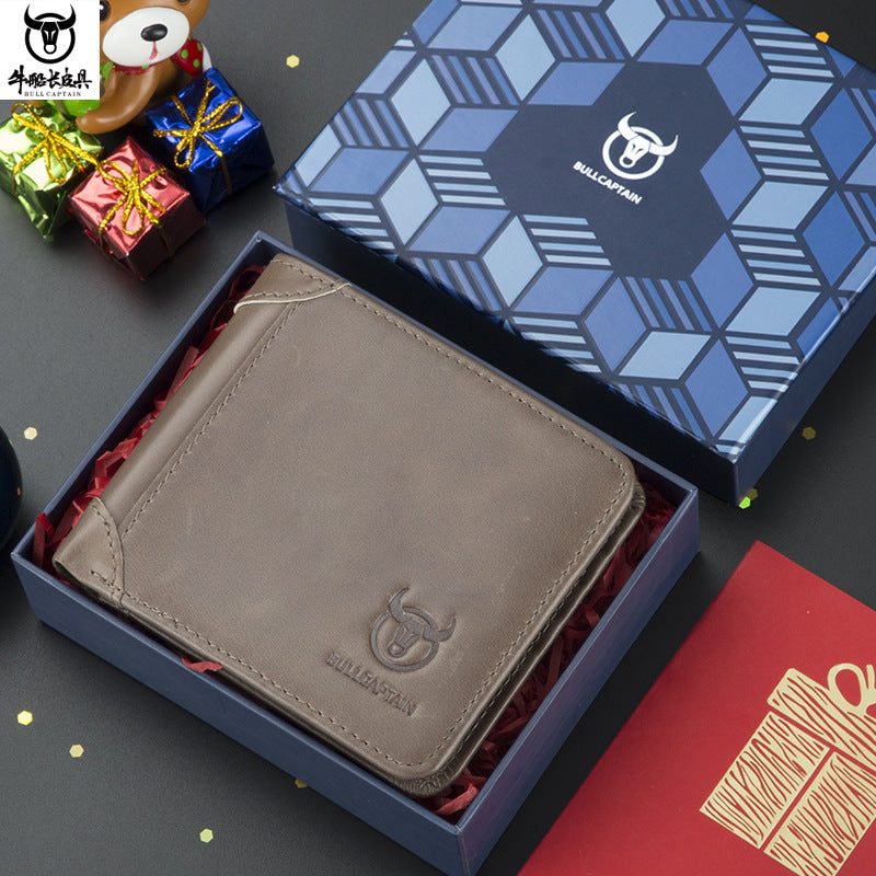 Captain Cow Leather Multi-functional Men's Wallet