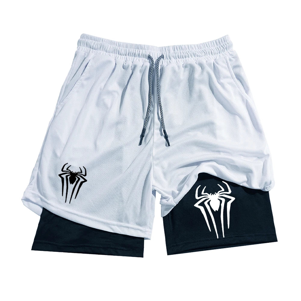 R&z - Shorts Men Spider Printed GYM Casual