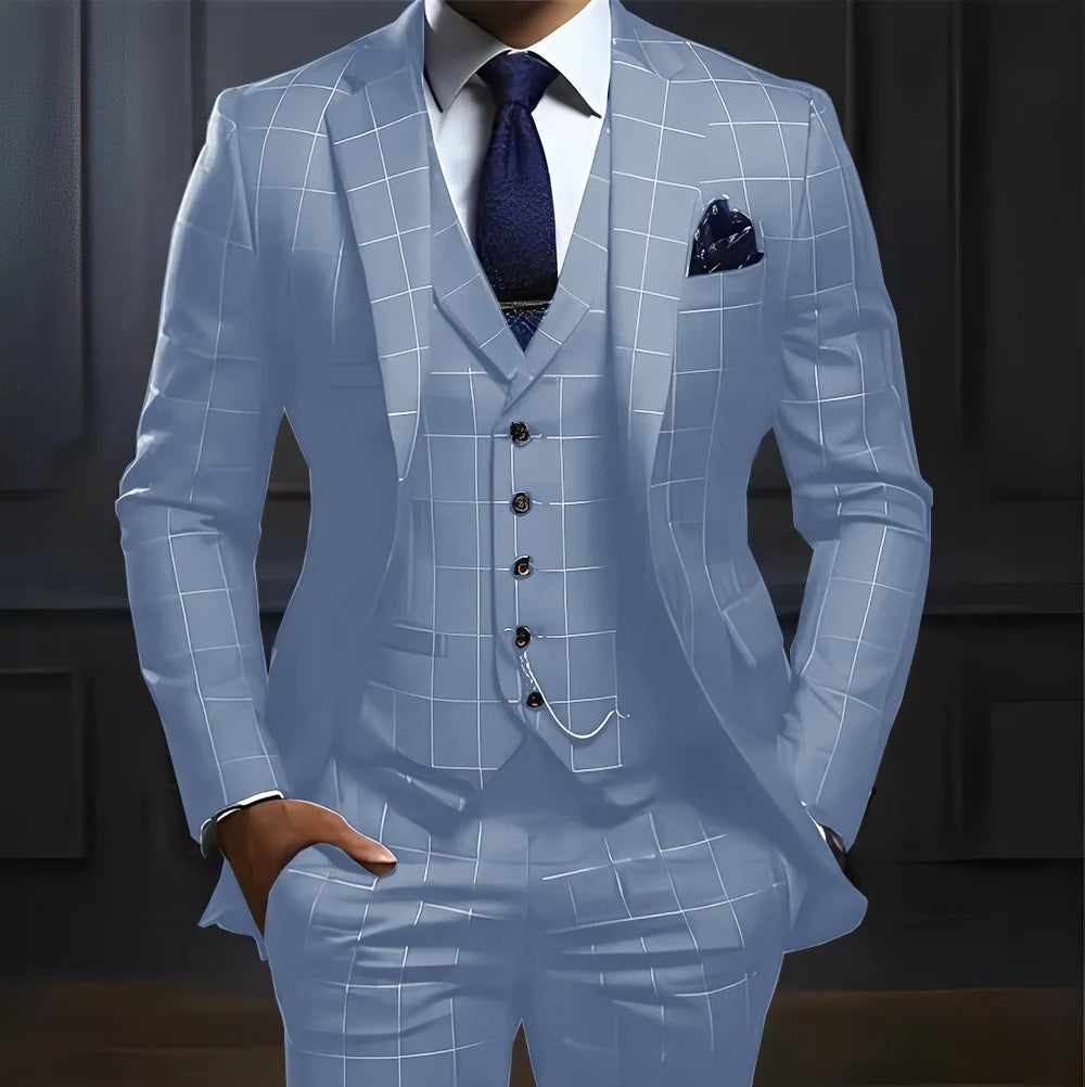 R&z - Suit Formal Business Work Clothes Party Groom Wedding Tuxedo Custom Color XS-5XL Suit Men