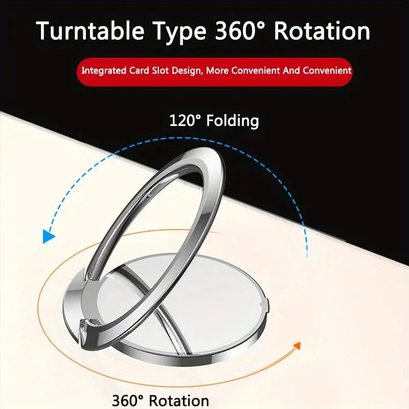 R&z - Luxury Metal Mobile Phone Holder Foldable Car Bracket  Cellphone