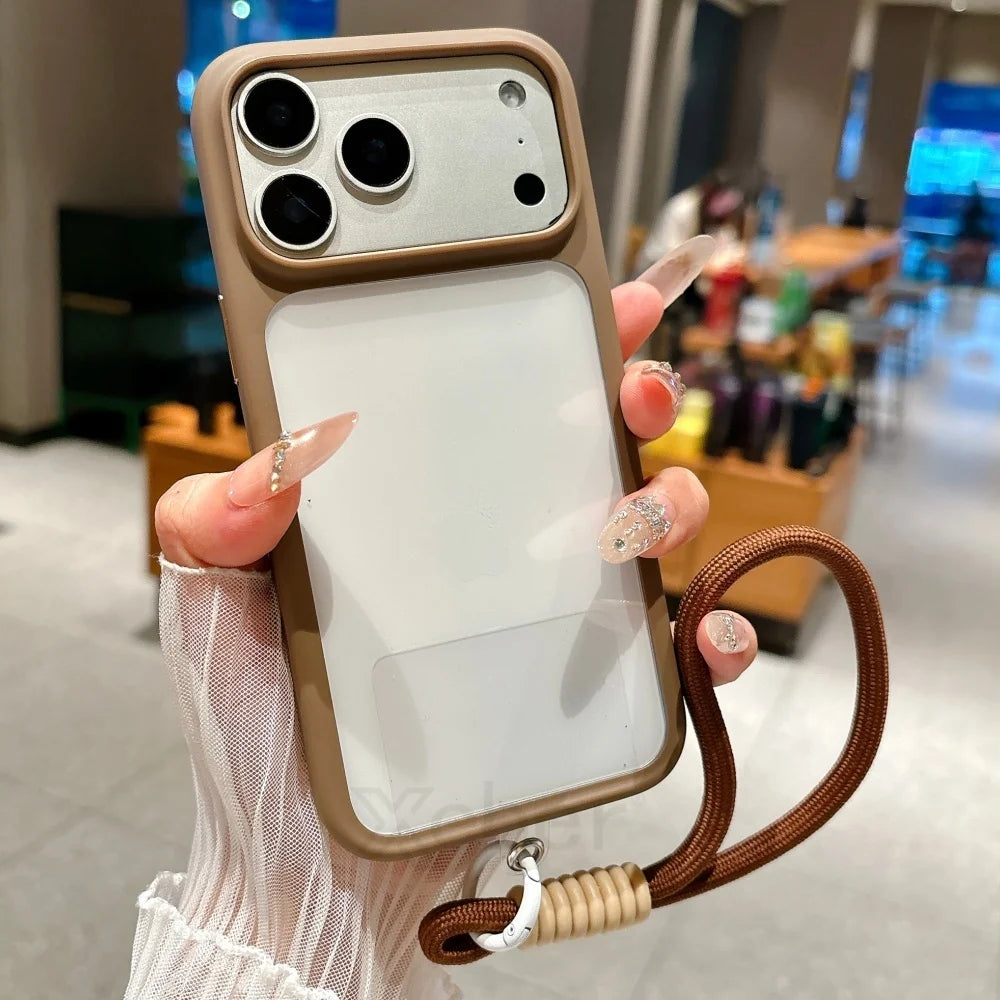 Intelligent Camera Touch Button Crystal Clear Phone Case for iPhone 17 Pro Max 16 Pro 17 Air Transparent Shockproof Cover Funda