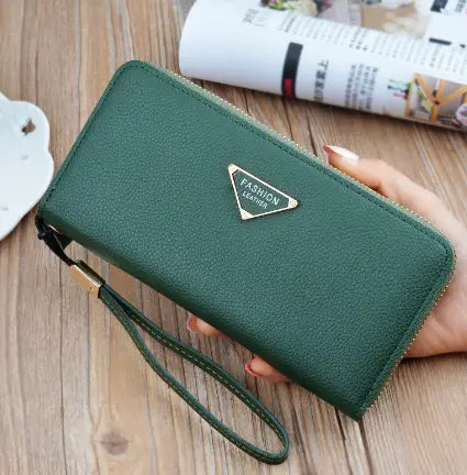Large Capacity Casual Ladies Wallet with Lychee Pattern