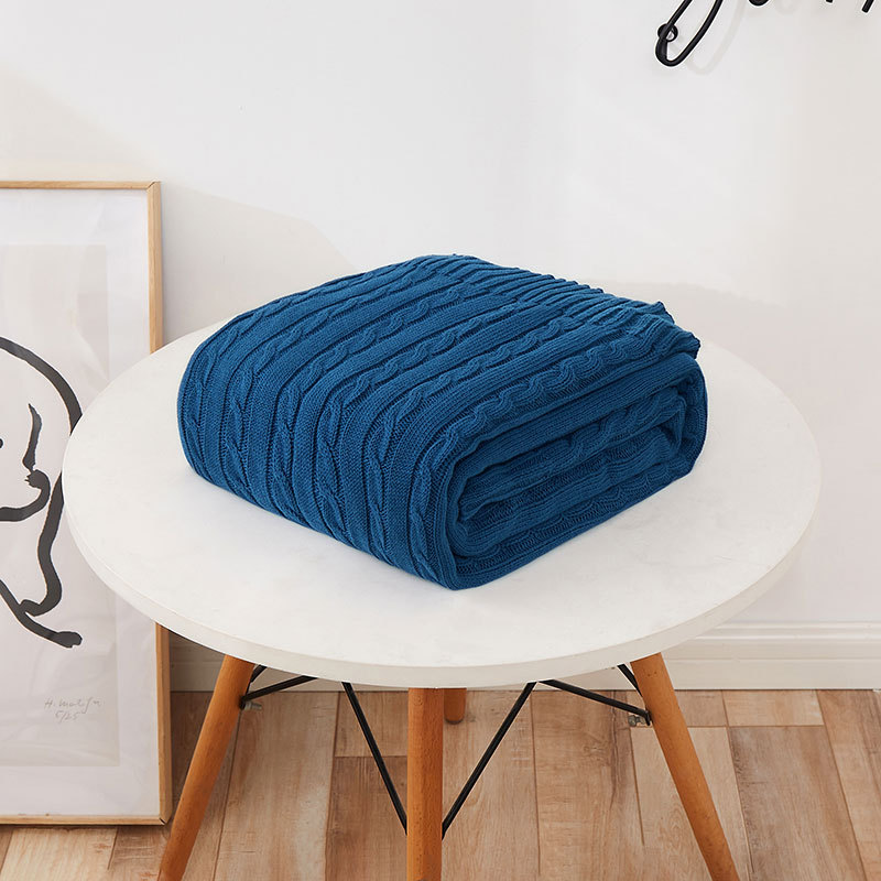 Cotton Knitted Hemp Yarn Blanket