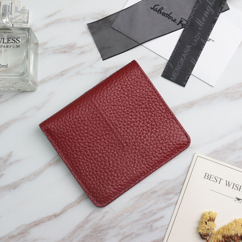 Women's Short Leather Wallet - Simple Multifunctional Design