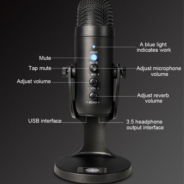R&Z - USB Microphone for Mobile Gaming and Live Recording
