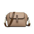 Casual Style PU Leather Shoulder Bag For Women Solid Color Flap Crossbody Bag