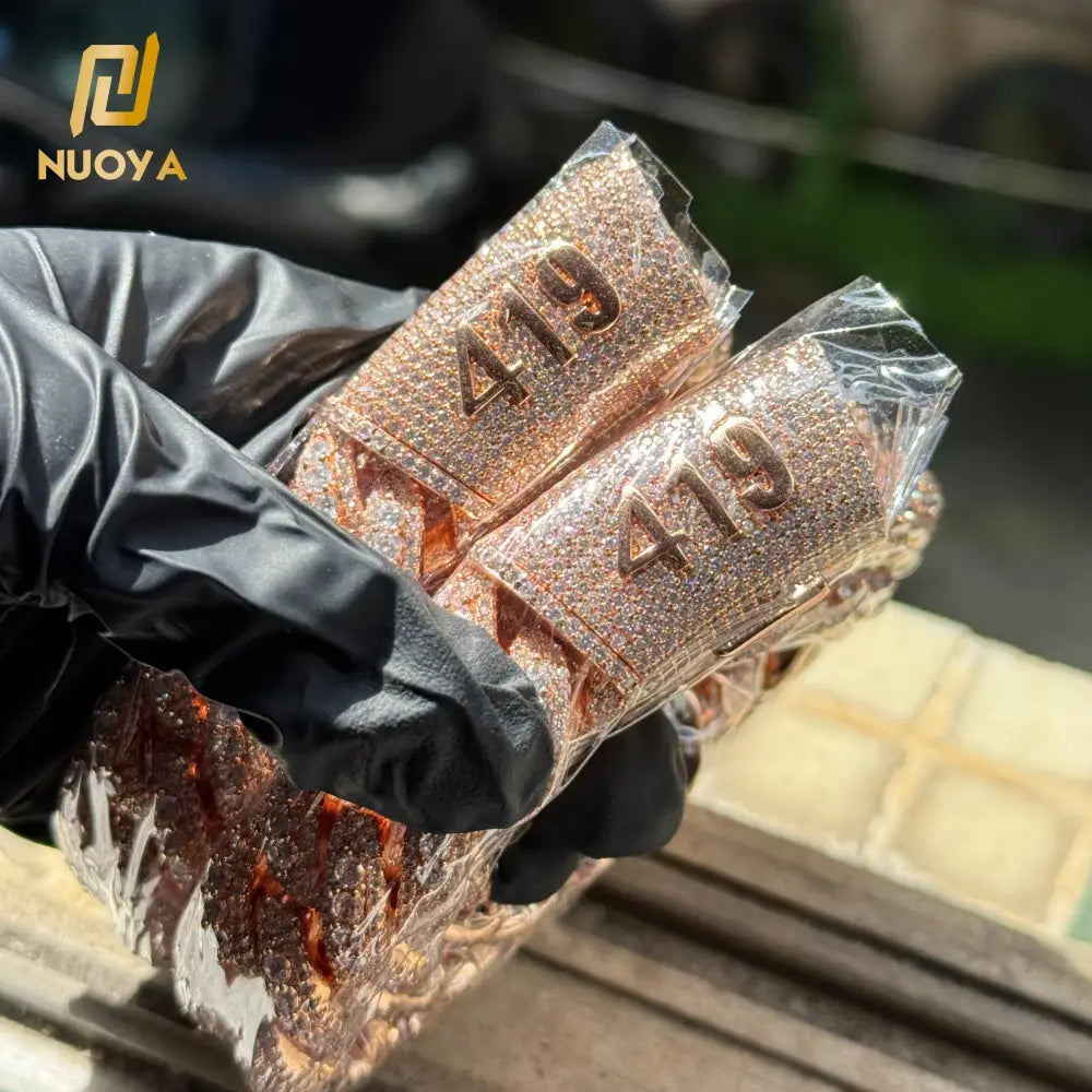 Alinoya Hip Hop Iced Out Heavy Big Size Trendy Jewelry Miami Cuban Link Chain Bracelet 22MM Wide Custom Clasp for Names