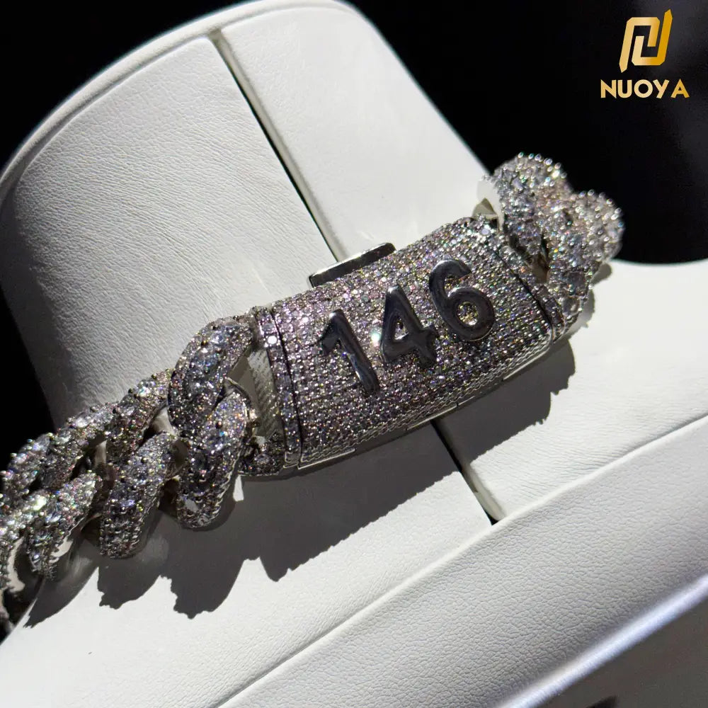 Alinoya Hip Hop Iced Out Heavy Big Size Trendy Jewelry Miami Cuban Link Chain Bracelet 22MM Wide Custom Clasp for Names