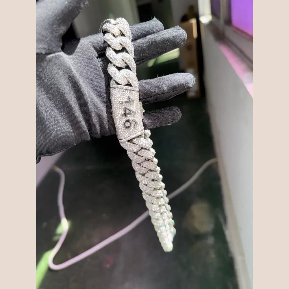 Alinoya Hip Hop Iced Out Heavy Big Size Trendy Jewelry Miami Cuban Link Chain Bracelet 22MM Wide Custom Clasp for Names