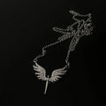 Angel Wings Pendant Necklace for Men Unisex Hip Hop Gothic Punk Clavicle Chain Trendy Classic Gold Silver Neck Jewelry