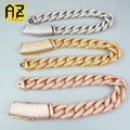 Anztilam 20mm Long Clasp Iced Out Cuban Chain Necklaces for Men Women Bling Zircon Hip Hop Goth Jewelry Drop Shipping