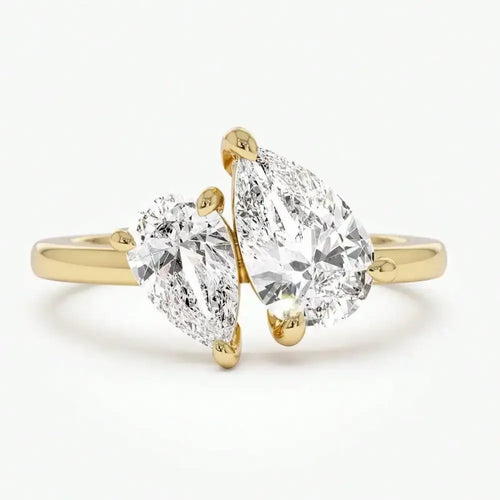Asglam 925 Sterling Silver Simple Classic Zircon Water Drop Ring For Women Engagement Wedding Luxury High Quality Fine