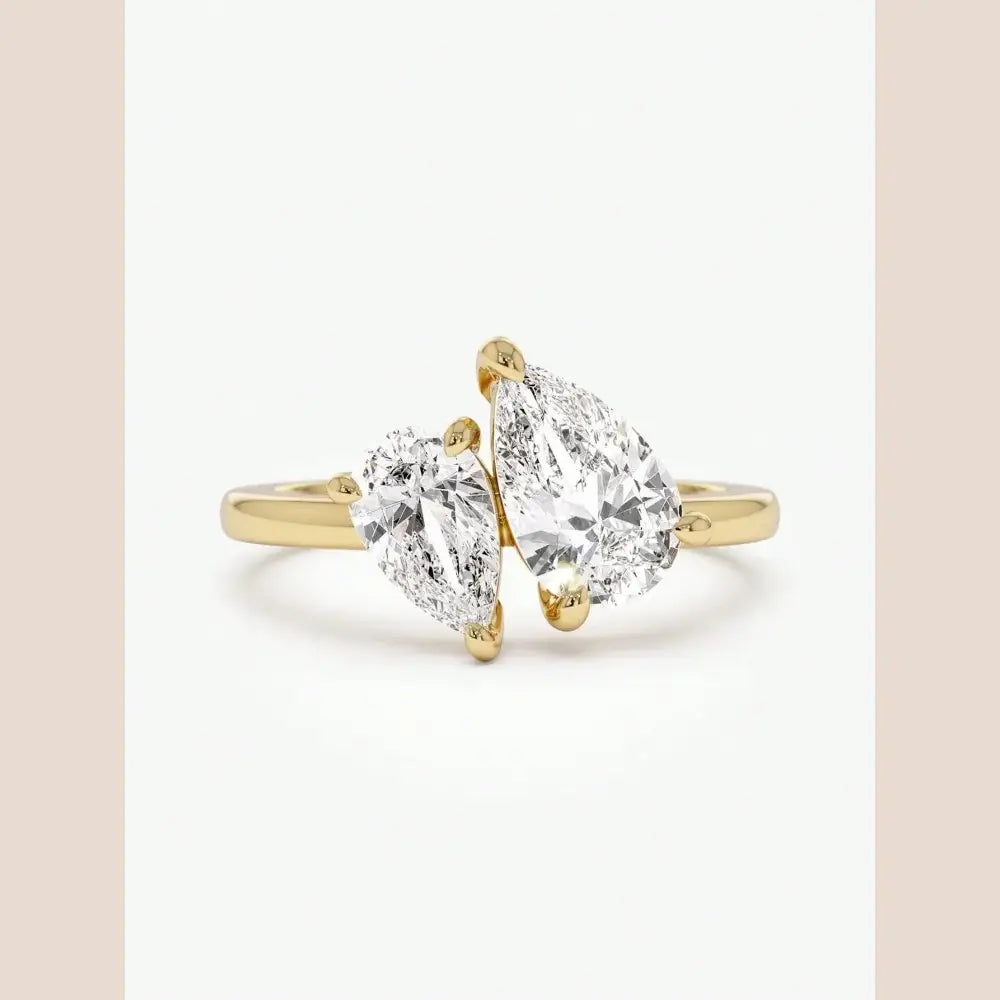 Asglam 925 Sterling Silver Simple Classic Zircon Water Drop Ring For Women Engagement Wedding Luxury High Quality Fine
