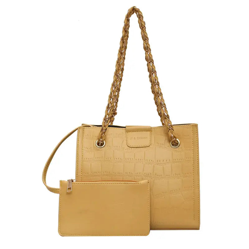 Autumn New 3D Tote Bag Set - Versatile Shoulder Bags - brown - Women’s Bags