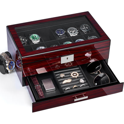 12-Slot Watch &amp; Jewelry Box