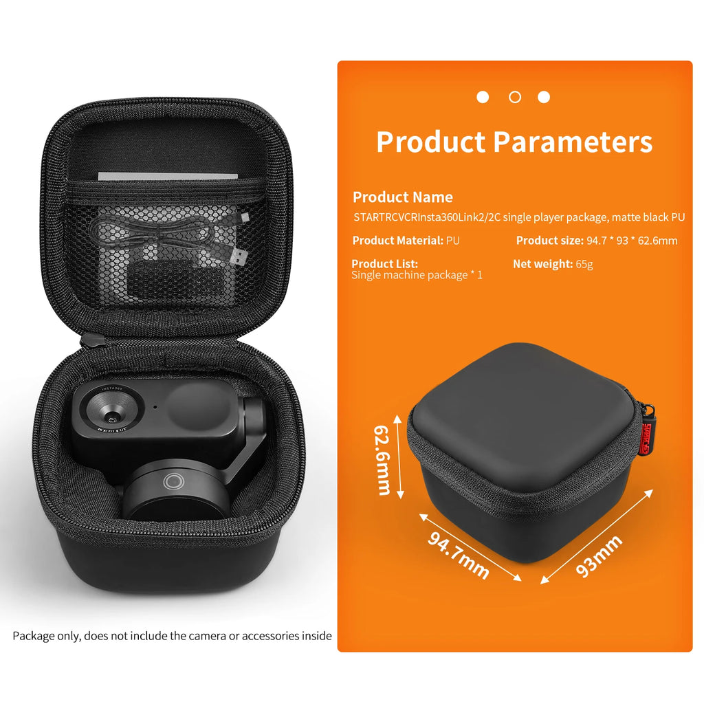 Portable Storage Bag For Insta360 Link 2/2C/2PRO Camera Accessories EVA Hard Shell Case Anti-Scratch Protective Box Travel Box
