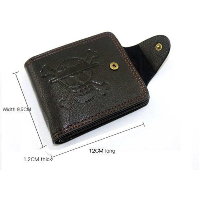 One Piece Anime Wallet - Luffy Skull Design (Short)