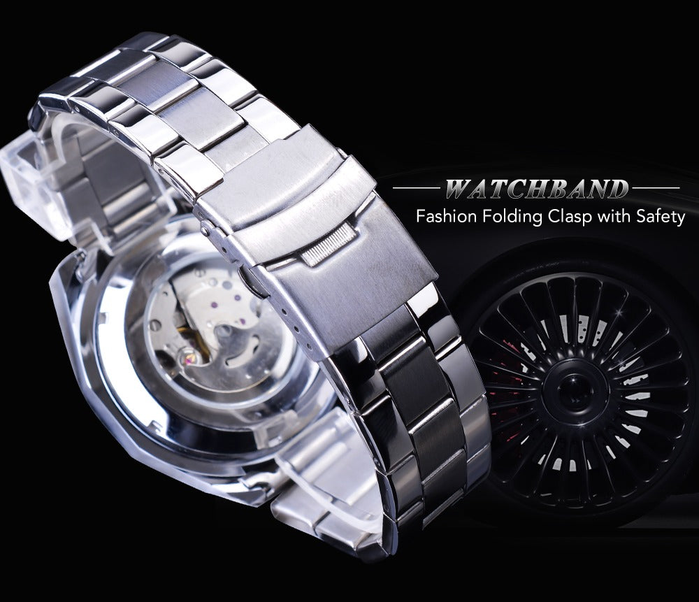 R&Z - Men's Automatic Mechanical Watch with Steel Band
