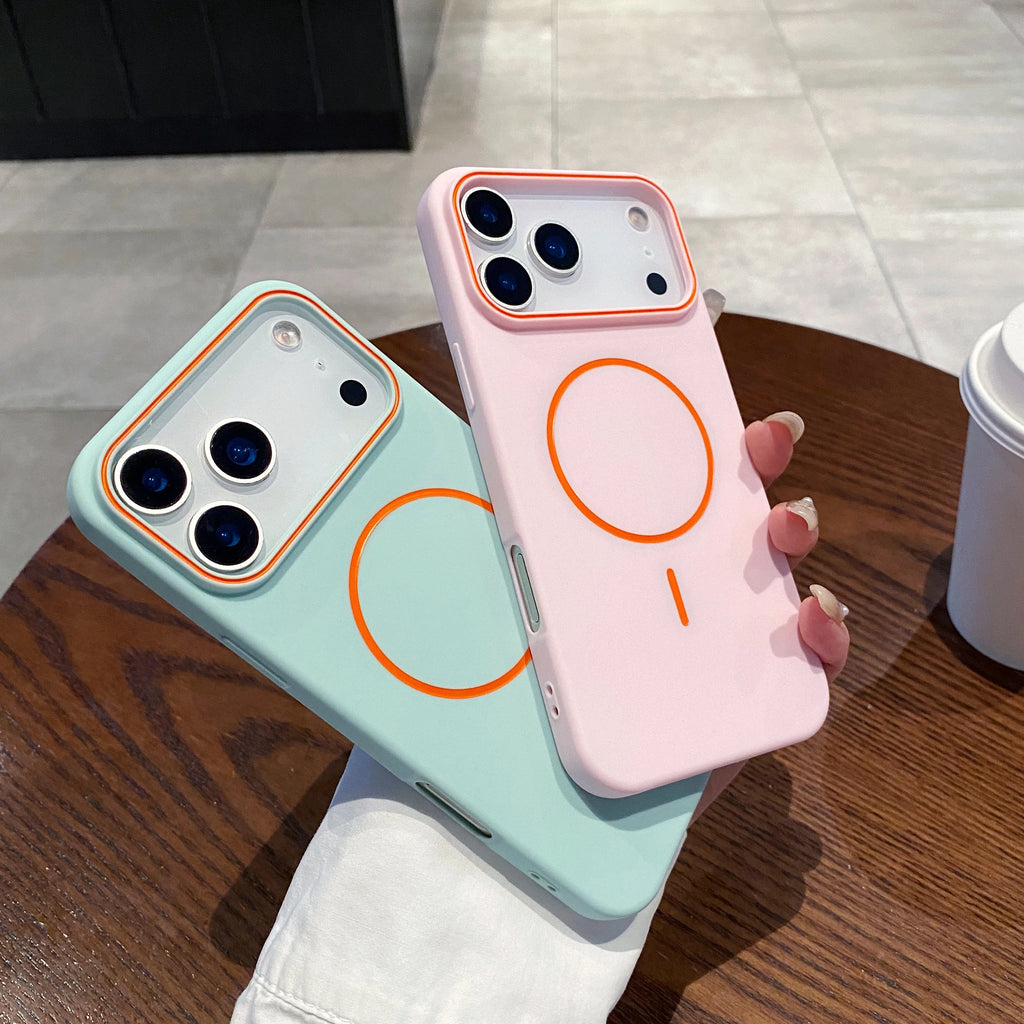 Ultrathin Simple For Magnetic Phone Case For iPhone 11 12 13 14 15 16 17 18 Pro Max Air Wireless Charging Soft Matte Phone Cover