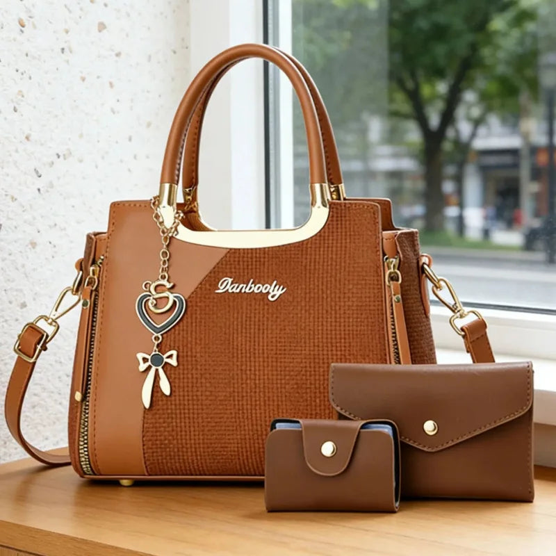 Elegant Women's Handbag Set, Multi-Color Messenger Bags, Casual PU Material, Perfect for All Seasons, Ideal Gift for Mothers Day