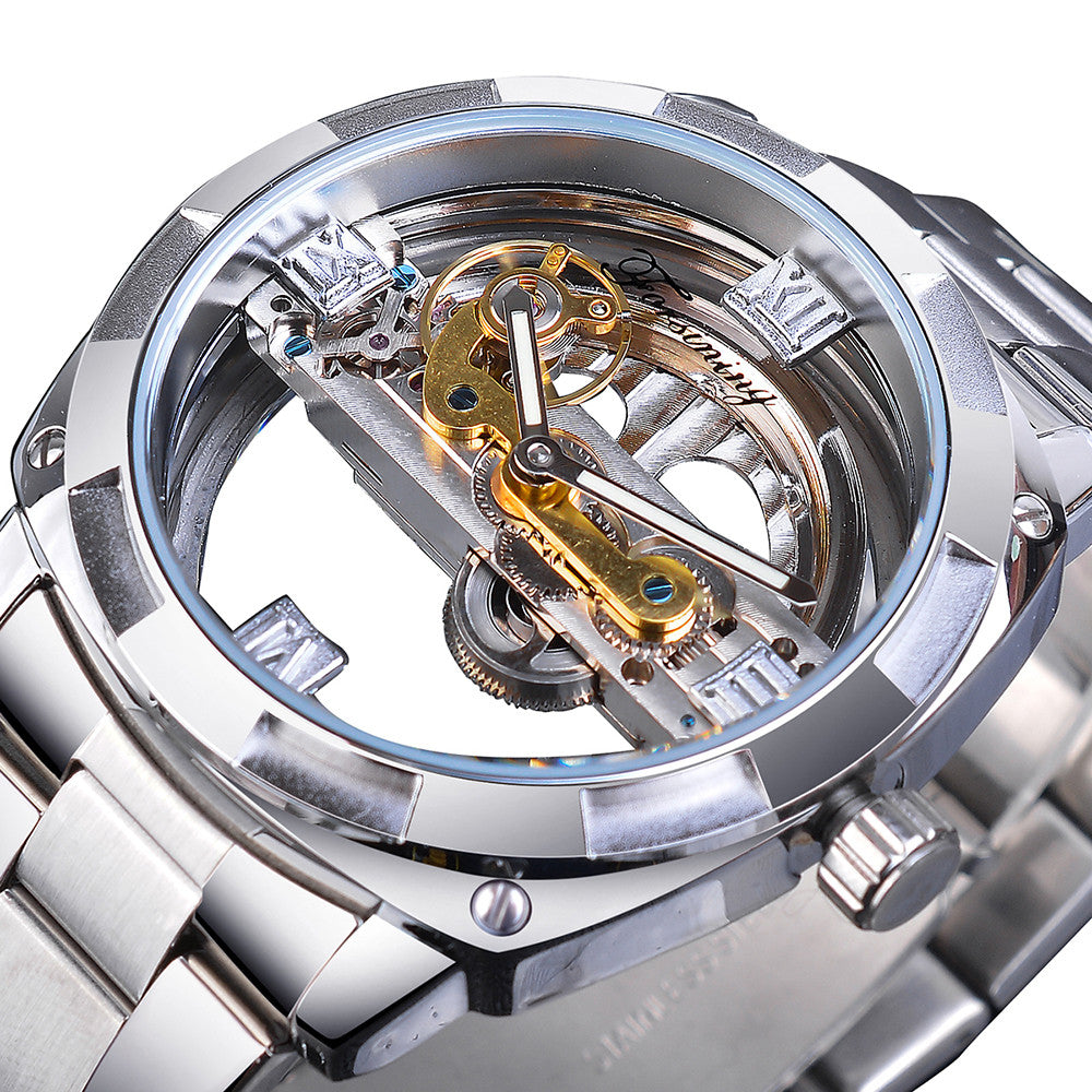Forsining Men's Transparent Automatic Mechanical Watch
