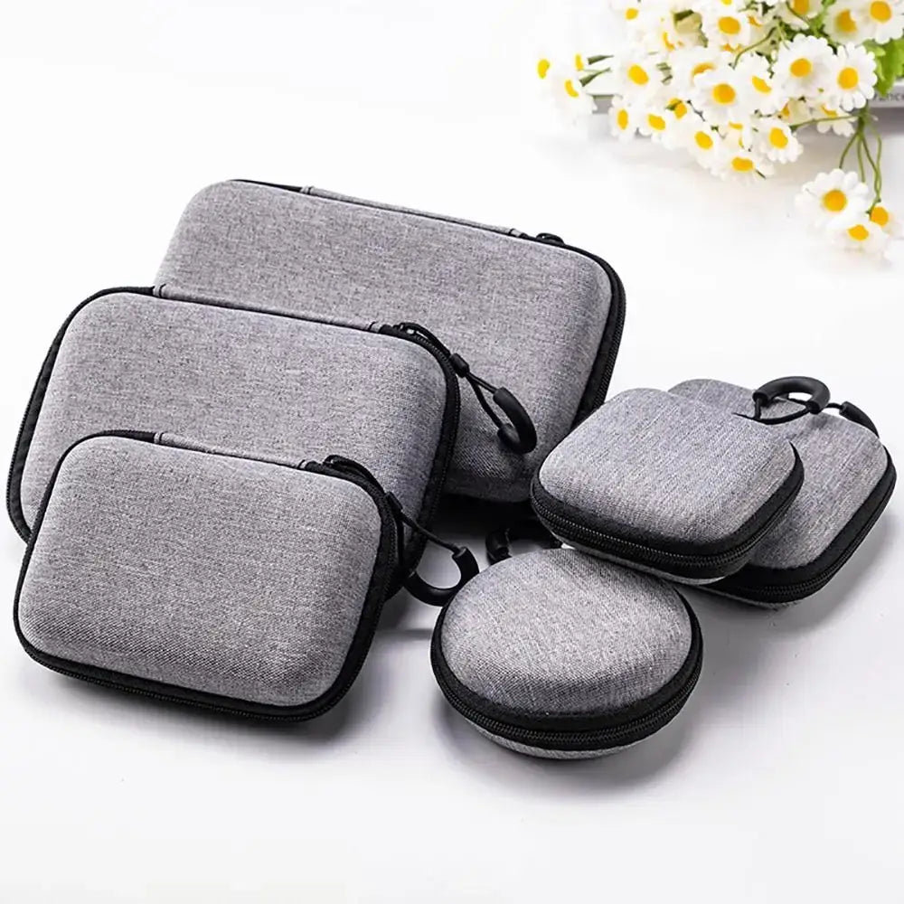 R&z - Bag Pouch Carrying Bag Zipper Earphone Case For Airpod Earphone/Phone/Charging Cable