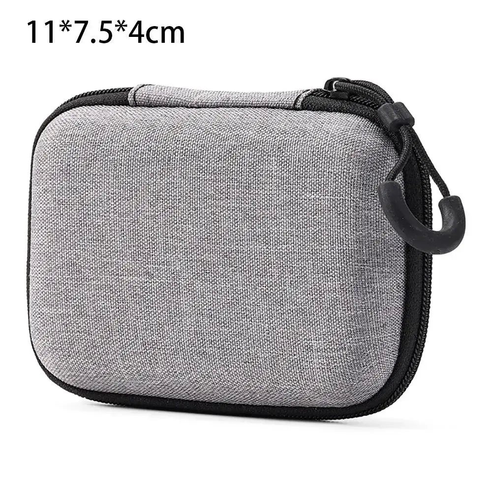 R&z - Bag Pouch Carrying Bag Zipper Earphone Case For Airpod Earphone/Phone/Charging Cable - 11x7.5x4cm