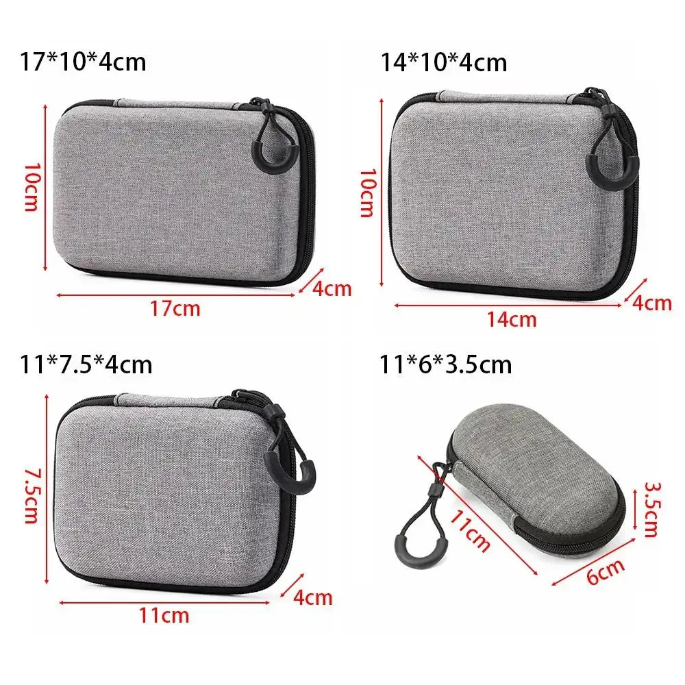 R&z - Bag Pouch Carrying Bag Zipper Earphone Case For Airpod Earphone/Phone/Charging Cable