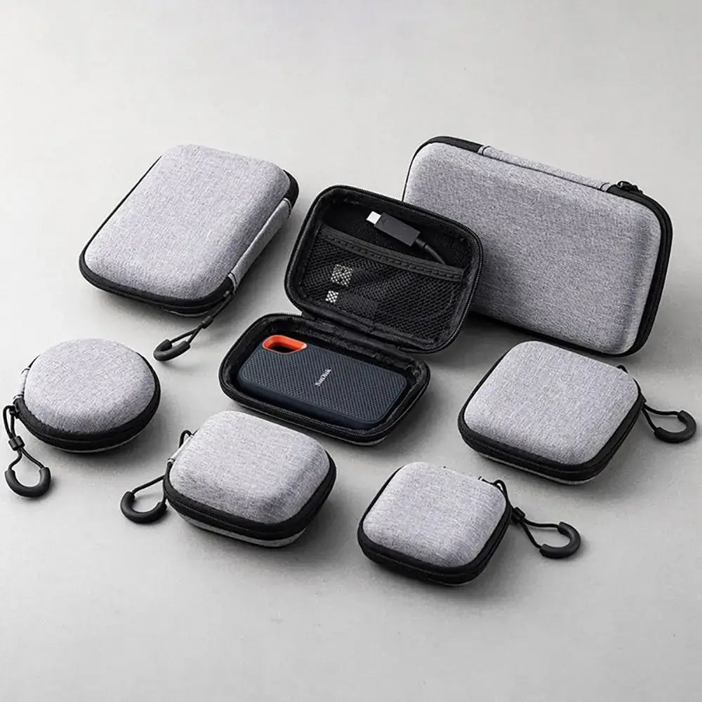 R&z - Bag Pouch Carrying Bag Zipper Earphone Case For Airpod Earphone/Phone/Charging Cable