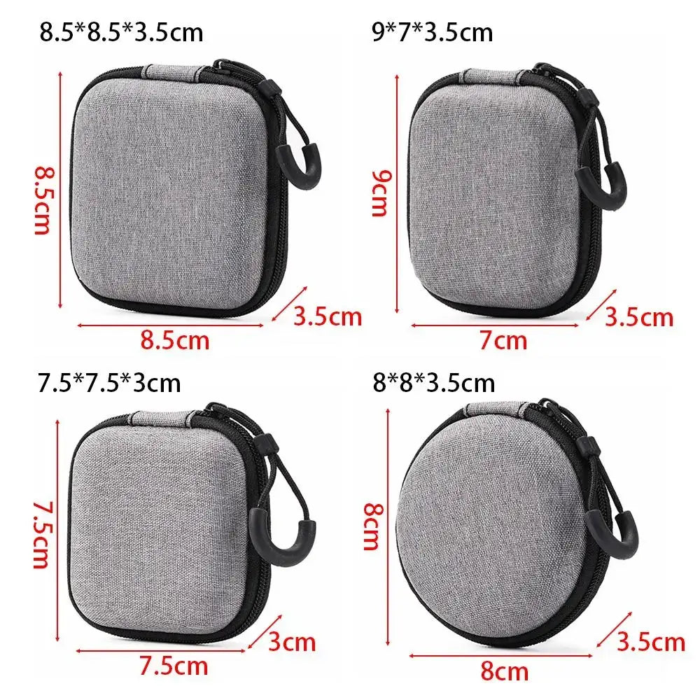 R&z - Bag Pouch Carrying Bag Zipper Earphone Case For Airpod Earphone/Phone/Charging Cable