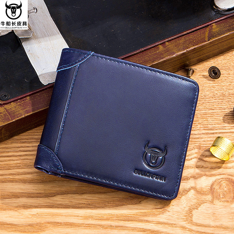 Captain Cow Leather Multi-functional Men's Wallet