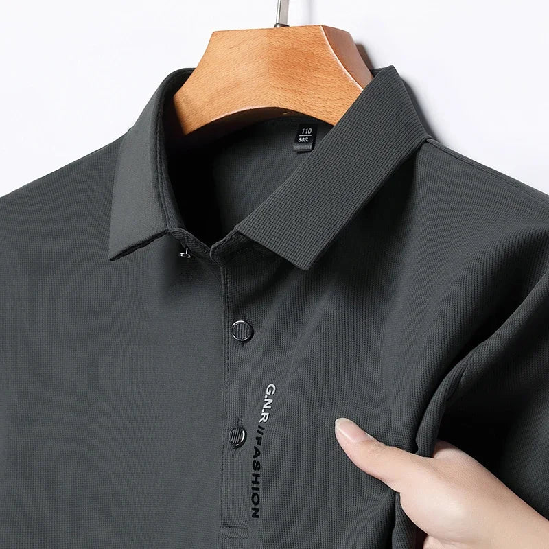 R&Z -Men's Short Sleeve Solid Color Polo Shirt