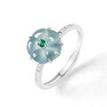 Blue Burmese Jadeite Ring or Natural Burmese Jade Ring