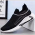 Breathable Casual Flying Woven Sports Shoes for All Seasons - black white / 39