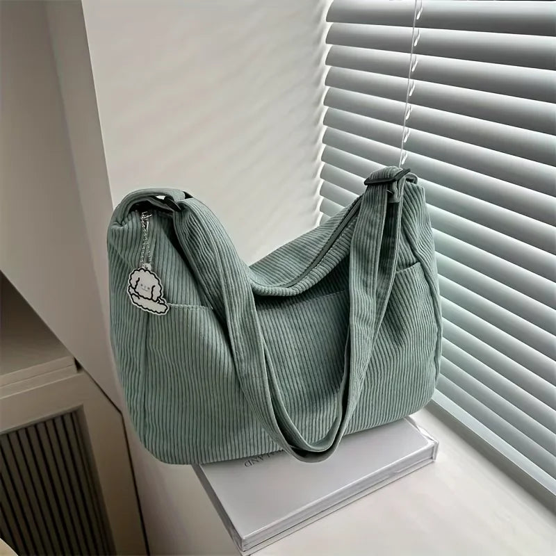 Women’s Corduroy Shoulder Bag.