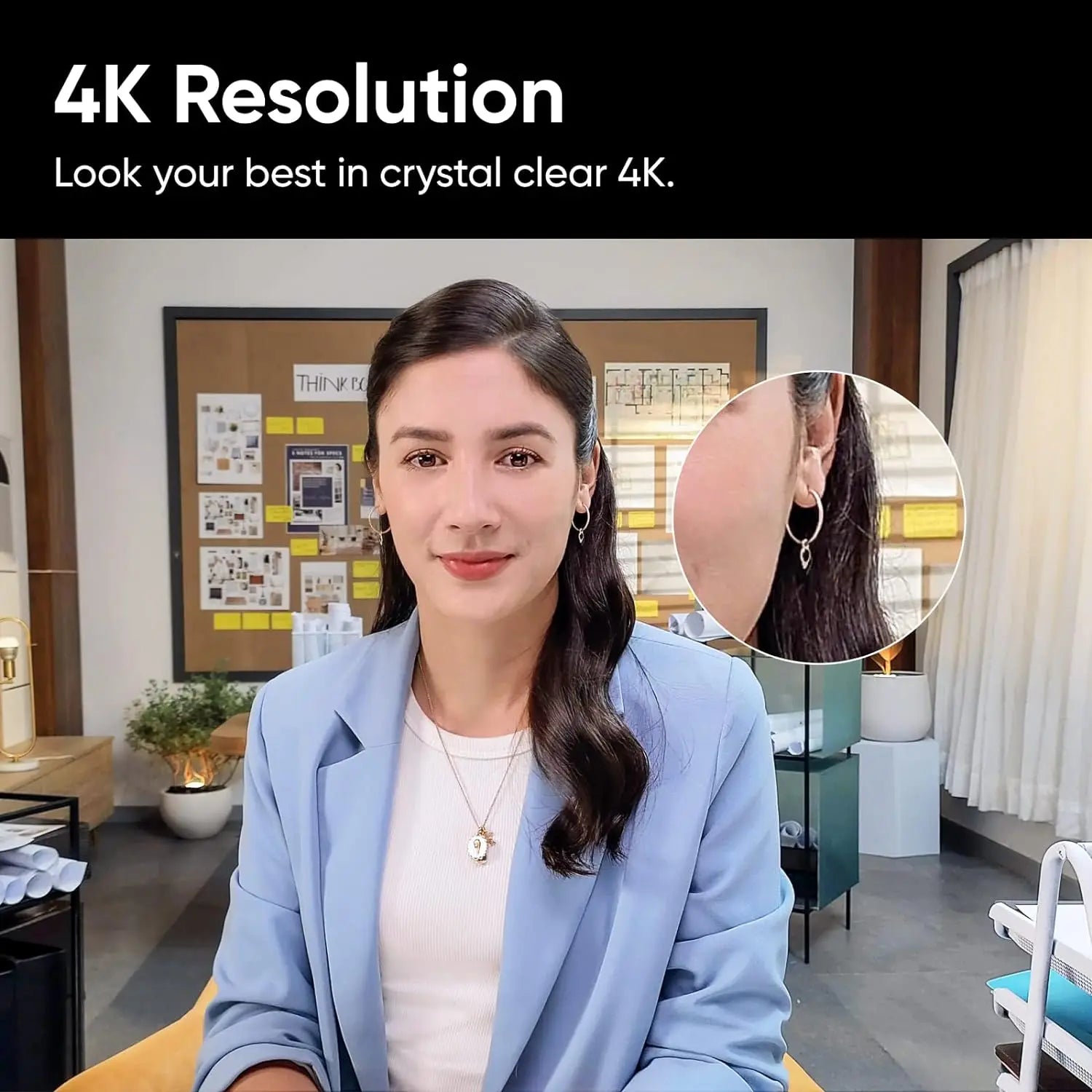 Insta360 Link Official Sticker Kit - PTZ 4K Webcam With 1/2" Sensor AI Tracking Gesture Control HDR Noise-Canceling Microphones