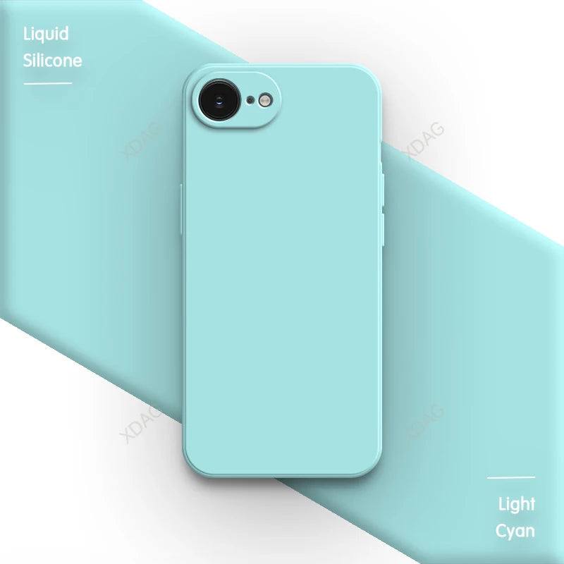 R&z - case iPhone 16E 16 Pro Max Plus 5G Plain Silicone Basic Classic Straight Edge Back Cover