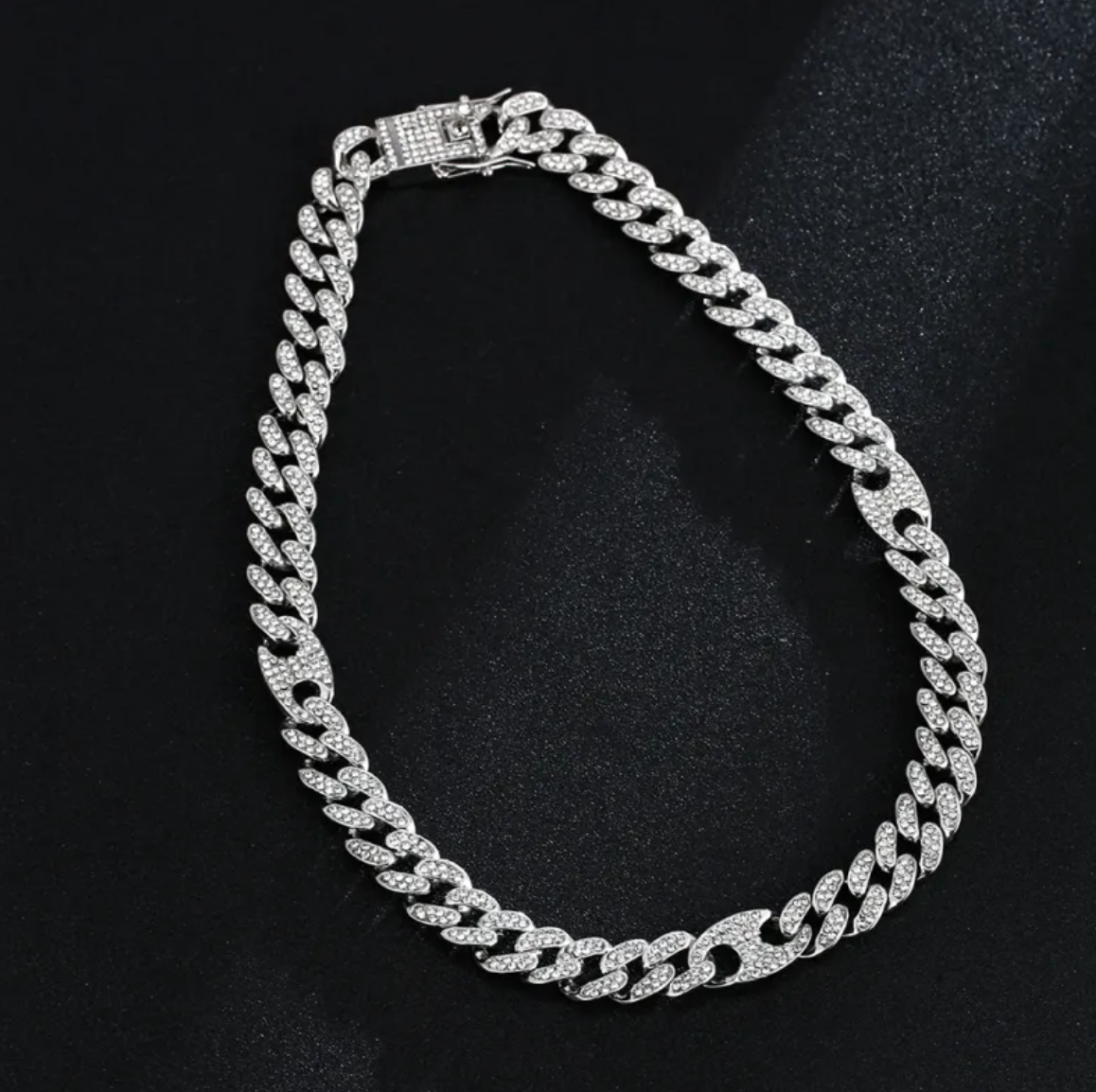Full Diamond Inlaid Necklace - Trendy Statement Piece