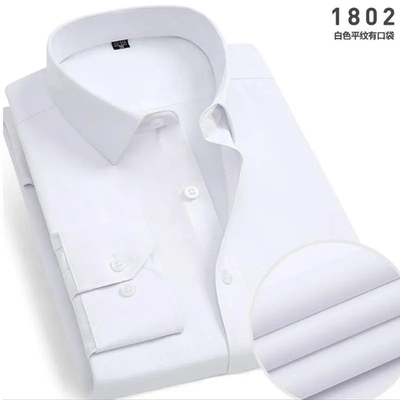 R&z - Spring New Men's Striped long-sleeved Shirt Non-ironing Anti-wrinkle Comfortable Breathable Business Casual Fashion Slim Fit
