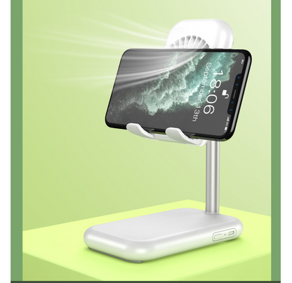USB Mini Fan &amp; Adjustable Phone Stand