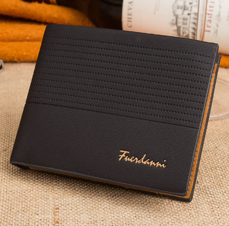 New Men's Short Wallet with Large Capacity Design